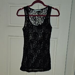 Maurices Black Floral Lace Top